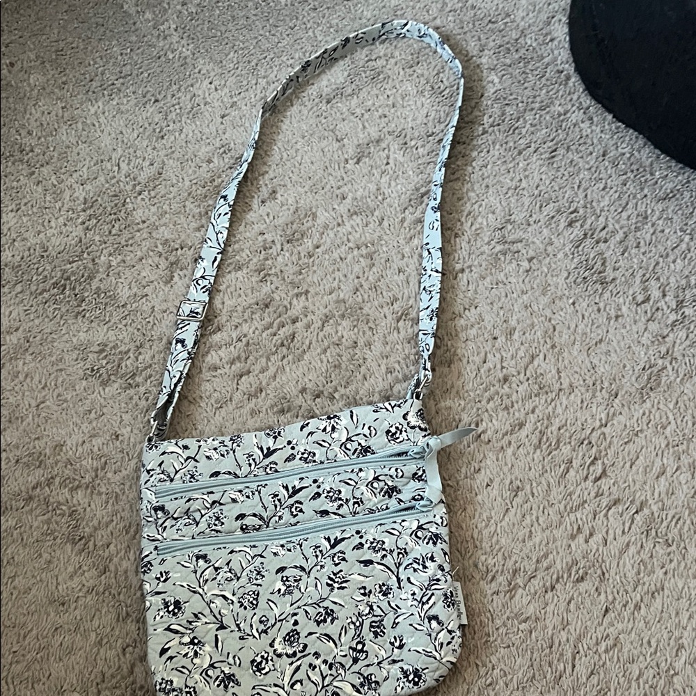 Vera Bradley Floral Crossbody Bag - Black and White